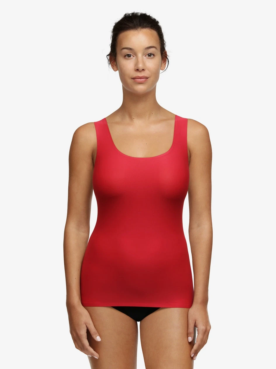 Chantelle - Softstretch Top Gilet Rouge Coquelicot 3 Chantelle - Softstretch Top Gilet Rouge Coquelicot