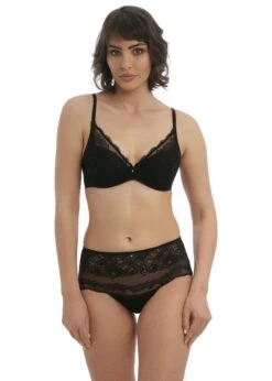 Wacoal - Ravissant Soutien Gorge Plunge Armatures Noir -Sous-Vêtements Féminins WE600502 BLK alt1 Wacoal Ravissant Black UW Plunge Bra